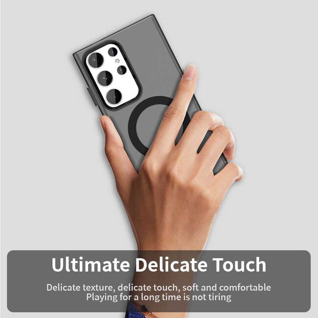 Husa premium pentru  Samsung Galaxy S23 Ultra 5G VivaShell Fusion compatibila MagSafe, Anti-Shock - Protectie Avansata Display & Camera - Design Slim și Elegant - Negru