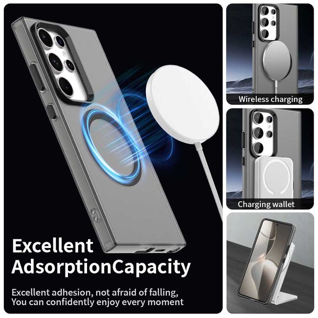 Husa premium pentru  Samsung Galaxy S23 Ultra 5G VivaShell Fusion compatibila MagSafe, Anti-Shock - Protectie Avansata Display & Camera - Design Slim și Elegant - Negru