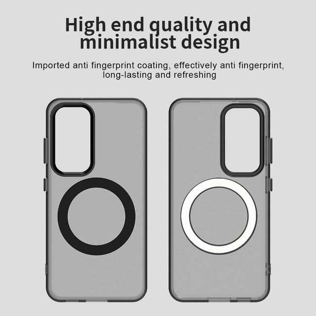 Husa premium pentru  Samsung Galaxy S23 VivaShell Fusion compatibila MagSafe, Anti-Shock - Protectie Avansata Display & Camera - Design Slim și Elegant - Negru