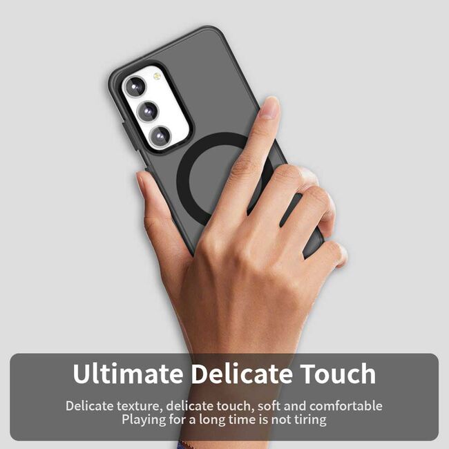 Husa premium pentru  Samsung Galaxy S23 VivaShell Fusion compatibila MagSafe, Anti-Shock - Protectie Avansata Display & Camera - Design Slim și Elegant - Negru