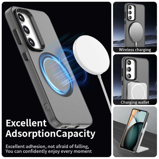 Husa premium pentru  Samsung Galaxy S23 VivaShell Fusion compatibila MagSafe, Anti-Shock - Protectie Avansata Display & Camera - Design Slim și Elegant - Negru