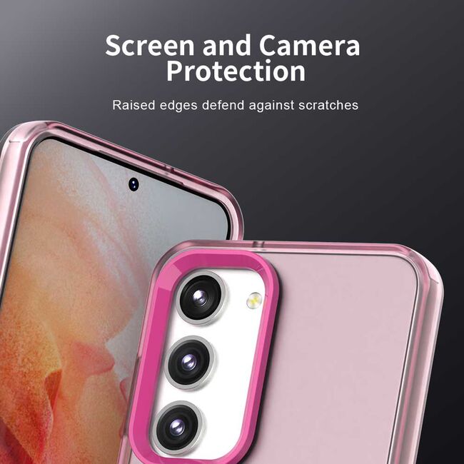 Husa premium pentru  Samsung Galaxy S23 VivaShell Fusion compatibila MagSafe, Anti-Shock - Protectie Avansata Display & Camera - Design Slim și Elegant - Roz