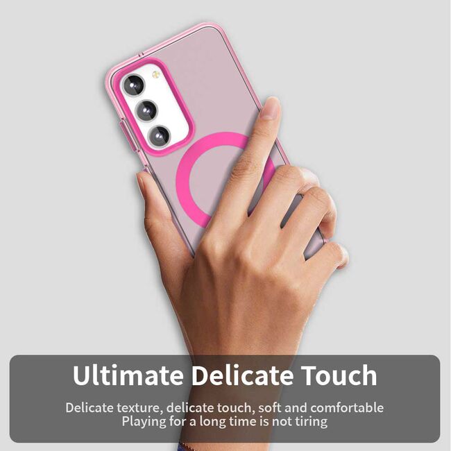 Husa premium pentru  Samsung Galaxy S23 VivaShell Fusion compatibila MagSafe, Anti-Shock - Protectie Avansata Display & Camera - Design Slim și Elegant - Roz