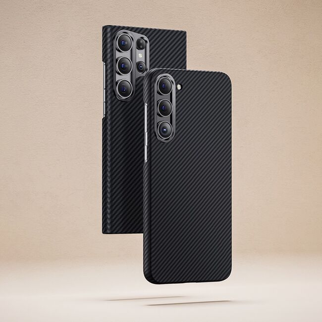 Husa premium pentru  Samsung Galaxy S24 Ultra Aramid Fiber Ultra-Thin MagSafe - negru