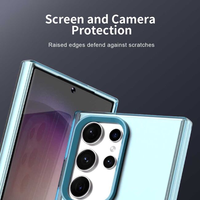 Husa premium pentru  Samsung Galaxy S24 Ultra VivaShell Fusion compatibila MagSafe, Anti-Shock - Protectie Avansata Display & Camera - Design Slim și Elegant - Albastru