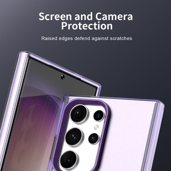 Husa premium pentru  Samsung Galaxy S24 Ultra VivaShell Fusion compatibila MagSafe, Anti-Shock - Protectie Avansata Display & Camera - Design Slim și Elegant - Mov