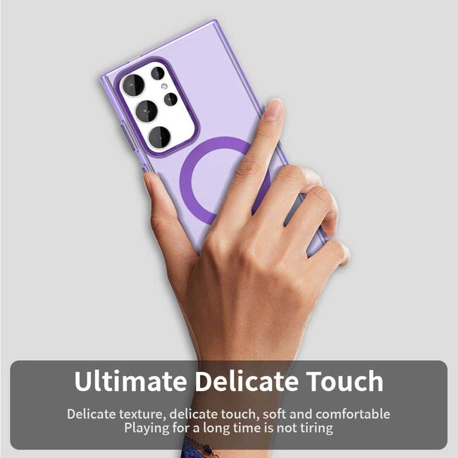Husa premium pentru  Samsung Galaxy S24 Ultra VivaShell Fusion compatibila MagSafe, Anti-Shock - Protectie Avansata Display & Camera - Design Slim și Elegant - Mov