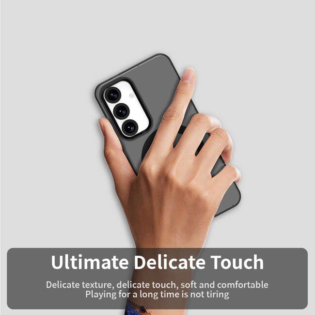 Husa premium pentru  Samsung Galaxy S25 VivaShell Fusion compatibila MagSafe, Anti-Shock - Protectie Avansata Display & Camera - Design Slim și Elegant - Negru