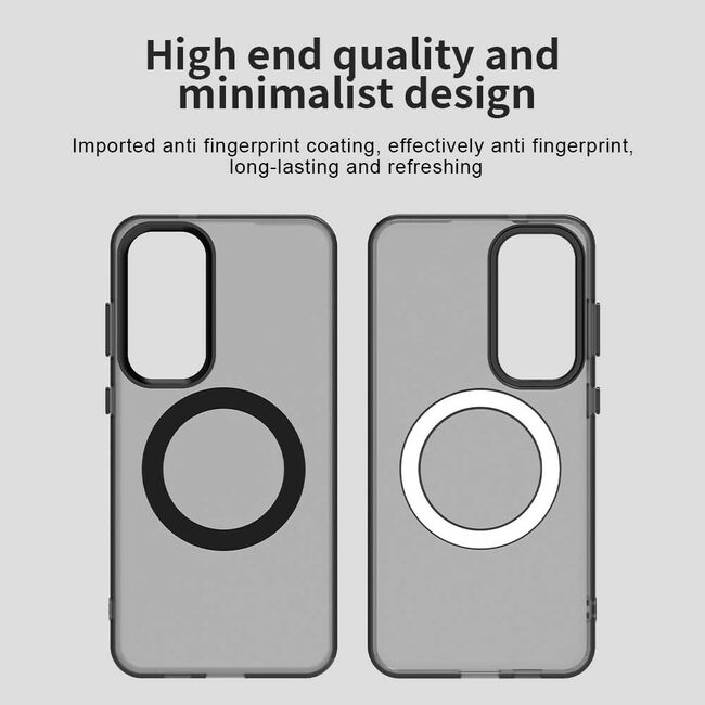 Husa premium pentru  Samsung Galaxy S25 VivaShell Fusion compatibila MagSafe, Anti-Shock - Protectie Avansata Display & Camera - Design Slim și Elegant - Negru