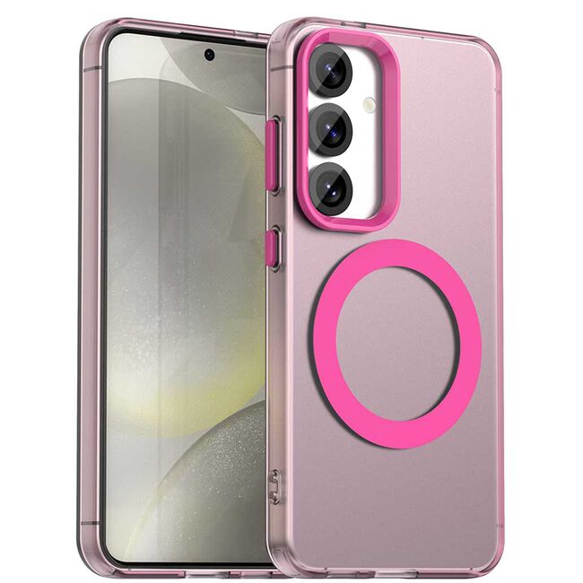 Husa premium pentru  Samsung Galaxy S25 VivaShell Fusion compatibila MagSafe, Anti-Shock - Protectie Avansata Display & Camera - Design Slim și Elegant - Roz