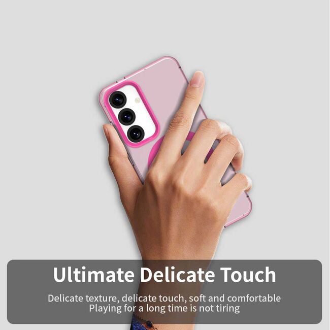 Husa premium pentru  Samsung Galaxy S25 VivaShell Fusion compatibila MagSafe, Anti-Shock - Protectie Avansata Display & Camera - Design Slim și Elegant - Roz
