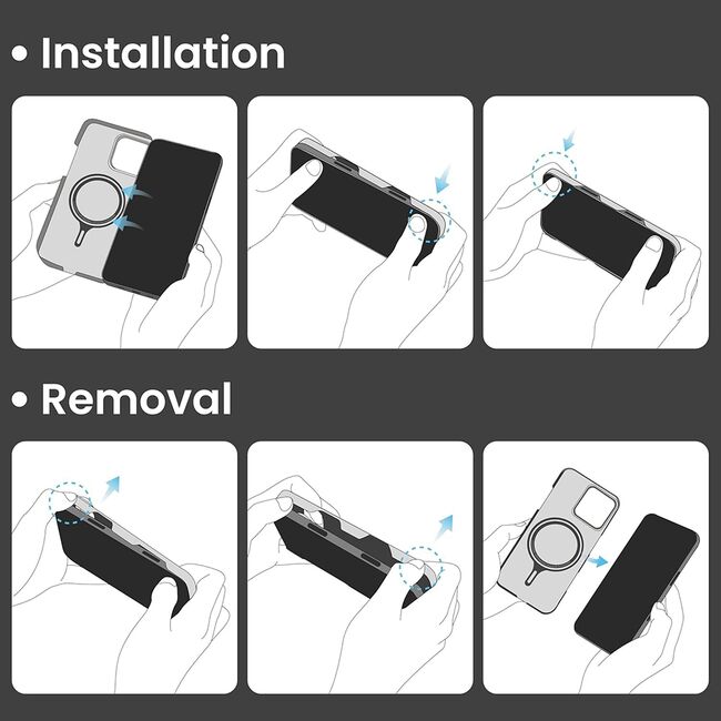 Husa premium pentru  iPhone 16 Pro Max Aramid Fiber Ultra-Thin MagSafe - negru