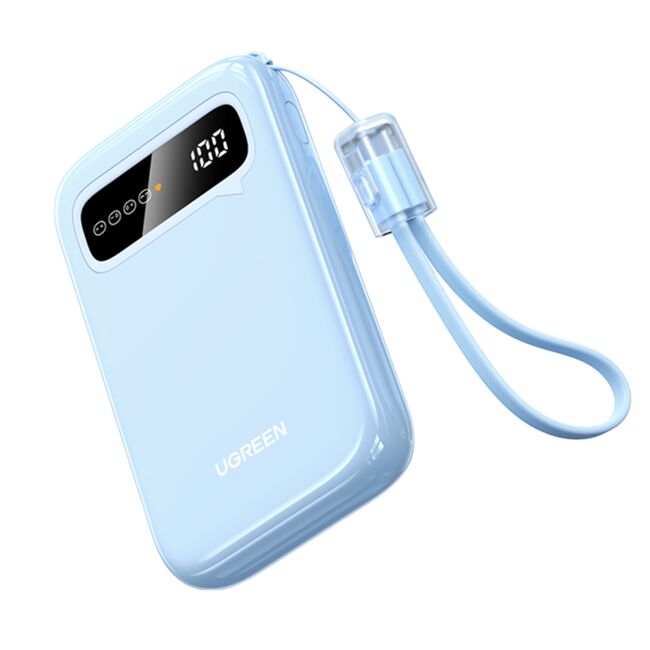 Baterie Externa USB, Type-C, 10000mAh, 20W, Digital Display - Ugreen PB522 (45423) - Blue