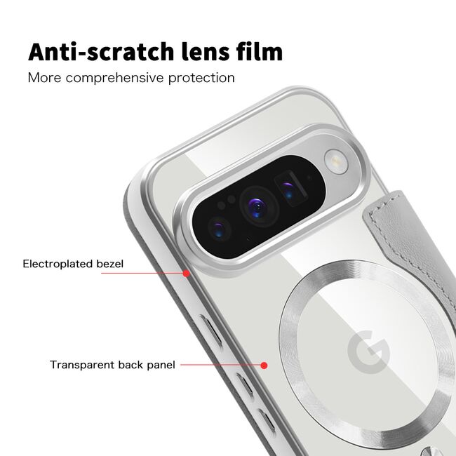Husa pentru  Google Pixel 10 Pro XL EliteBook Executive Tip Carte cu Protectie RFID, Compatibilitate MagSafe si protectie lentile Transparent - Maro