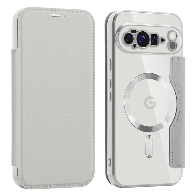 Husa pentru  Google Pixel 10 Pro XL EliteBook Executive Tip Carte cu Protectie RFID, Compatibilitate MagSafe si protectie lentile Transparent - Maro