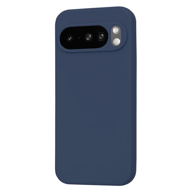 Husa pentru  Google Pixel 10 Pro XL Liquid Silicone, subțire, captusita cu microfibra, anti amprentă, protectie cameră foto, Albastru