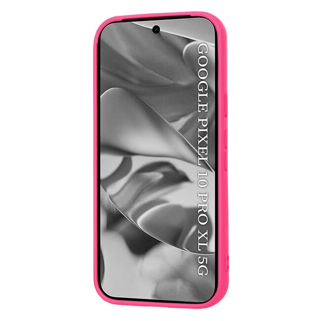 Husa pentru  Google Pixel 10 Pro XL Liquid Silicone, subțire, captusita cu microfibra, anti amprentă, protectie cameră foto, Fucsia