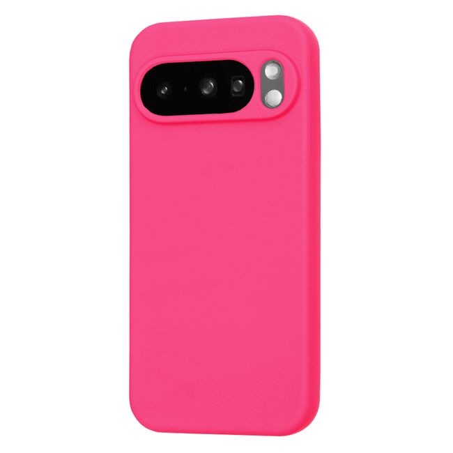 Husa pentru  Google Pixel 10 Pro XL Liquid Silicone, subțire, captusita cu microfibra, anti amprentă, protectie cameră foto, Fucsia