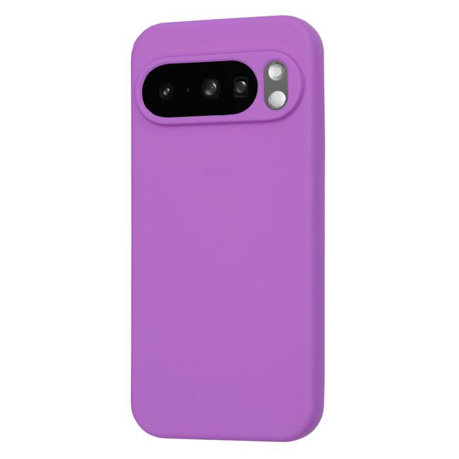 Husa pentru  Google Pixel 10 Pro XL Liquid Silicone, subțire, captusita cu microfibra, anti amprentă, protectie cameră foto, Mov