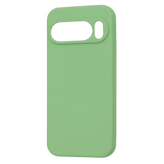 Husa pentru  Google Pixel 10 Pro XL Liquid Silicone, subțire, captusita cu microfibra, anti amprentă, protectie cameră foto, Verde deschis