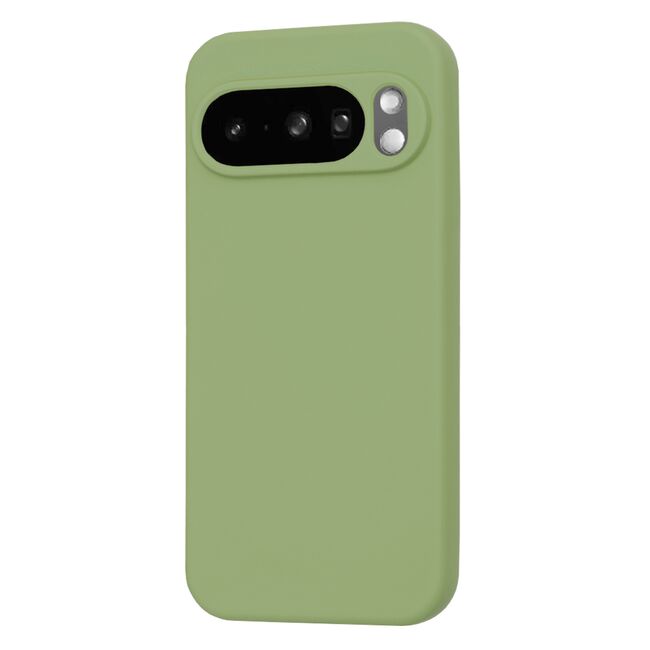 Husa pentru  Google Pixel 10 Pro XL Liquid Silicone, subțire, captusita cu microfibra, anti amprentă, protectie cameră foto, Verde