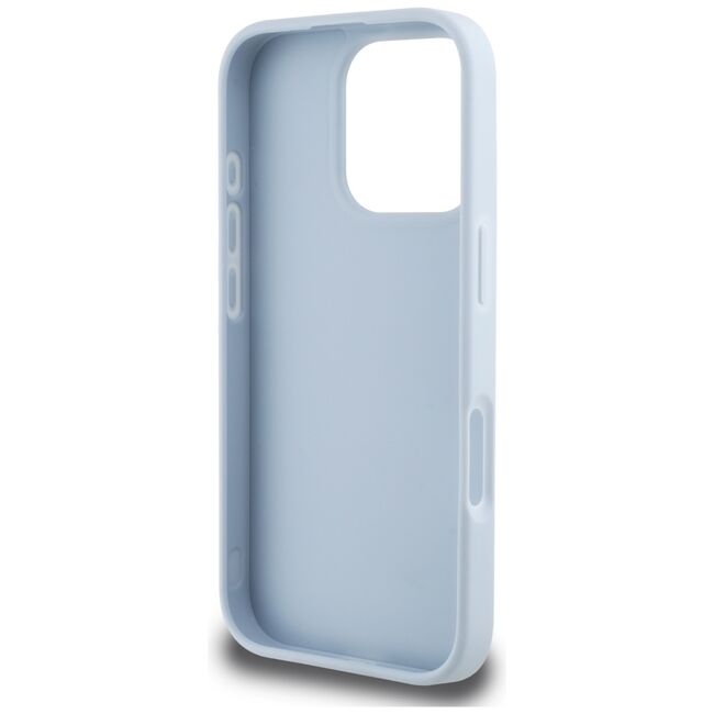 Husa pentru iPhone 16 Pro Max - Guess Hardcase Grained Big 4G Logo Small Classic Logo - Blue