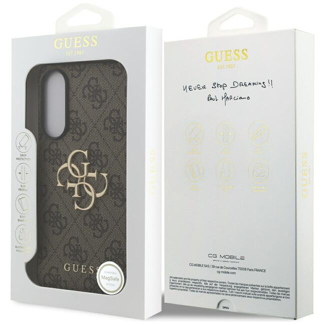 Husa pentru Samsung Galaxy S25 Edge - Guess Hardcase Big 4G Logo Classic Logo - Maro