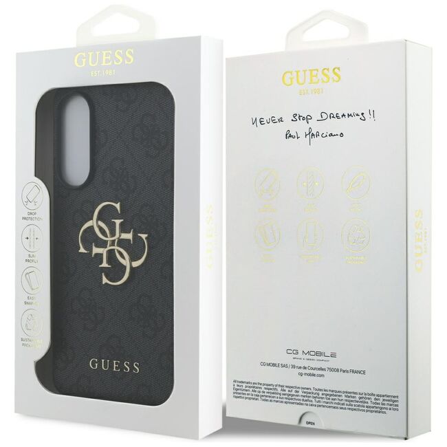Husa pentru Samsung Galaxy S25 Edge - Guess Hardcase Big 4G Logo Classic Logo  - Negru
