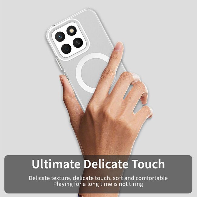 Husa premium pentru  Honor X8c VivaShell Fusion compatibila MagSafe, Anti-Shock - Protectie Avansata Display & Camera - Design Slim și Elegant - Alb
