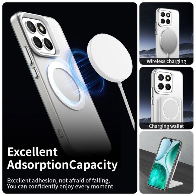 Husa premium pentru  Honor X8c VivaShell Fusion compatibila MagSafe, Anti-Shock - Protectie Avansata Display & Camera - Design Slim și Elegant - Alb