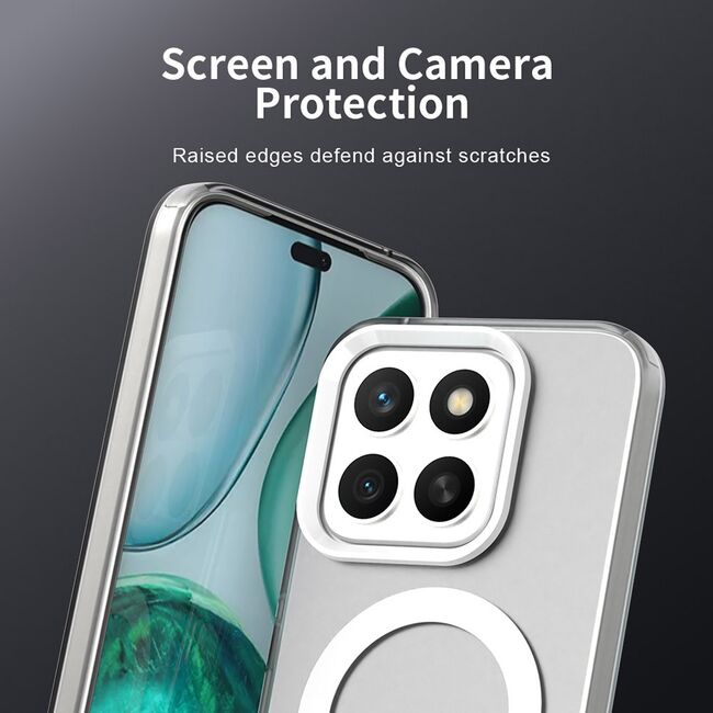 Husa premium pentru  Honor X8c VivaShell Fusion compatibila MagSafe, Anti-Shock - Protectie Avansata Display & Camera - Design Slim și Elegant - Alb