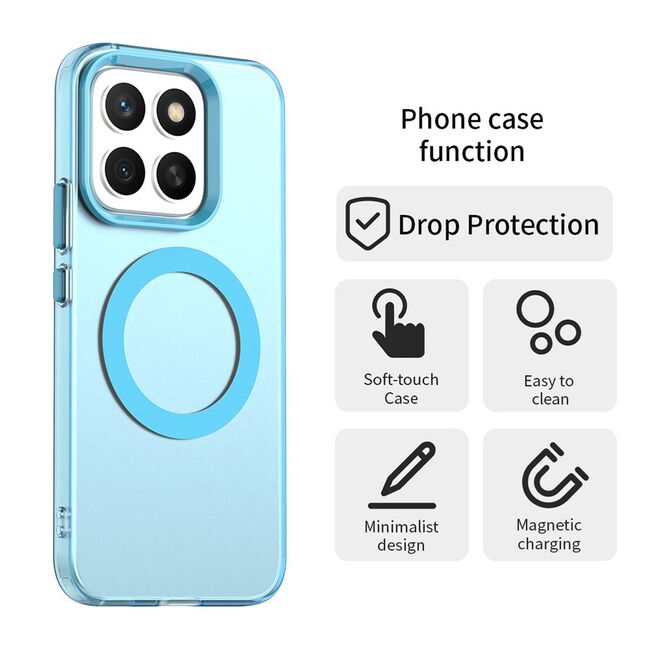 Husa premium pentru  Honor X8c VivaShell Fusion compatibila MagSafe, Anti-Shock - Protectie Avansata Display & Camera - Design Slim și Elegant - Albastru