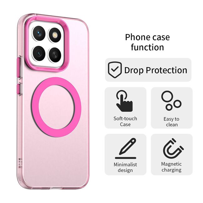 Husa premium pentru  Honor X8c VivaShell Fusion compatibila MagSafe, Anti-Shock - Protectie Avansata Display & Camera - Design Slim și Elegant - Roz