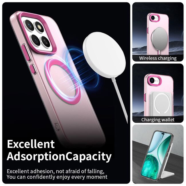 Husa premium pentru  Honor X8c VivaShell Fusion compatibila MagSafe, Anti-Shock - Protectie Avansata Display & Camera - Design Slim și Elegant - Roz