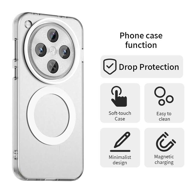 Husa premium pentru  OPPO Find X8 Pro VivaShell Fusion compatibila MagSafe, Anti-Shock - Protectie Avansata Display & Camera - Design Slim și Elegant - Alb