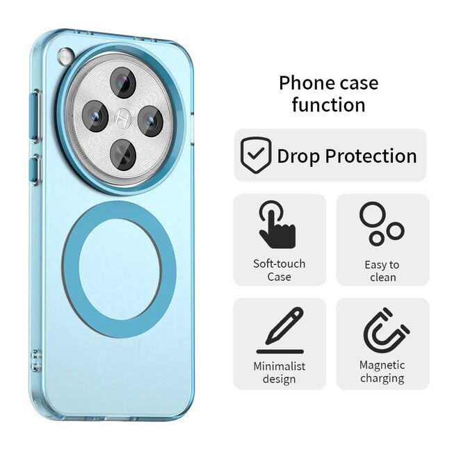 Husa premium pentru  OPPO Find X8 Pro VivaShell Fusion compatibila MagSafe, Anti-Shock - Protectie Avansata Display & Camera - Design Slim și Elegant - Albastru