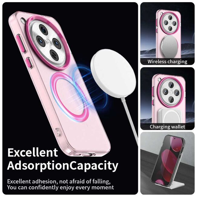 Husa premium pentru  OPPO Find X8 Pro VivaShell Fusion compatibila MagSafe, Anti-Shock - Protectie Avansata Display & Camera - Design Slim și Elegant - Roz
