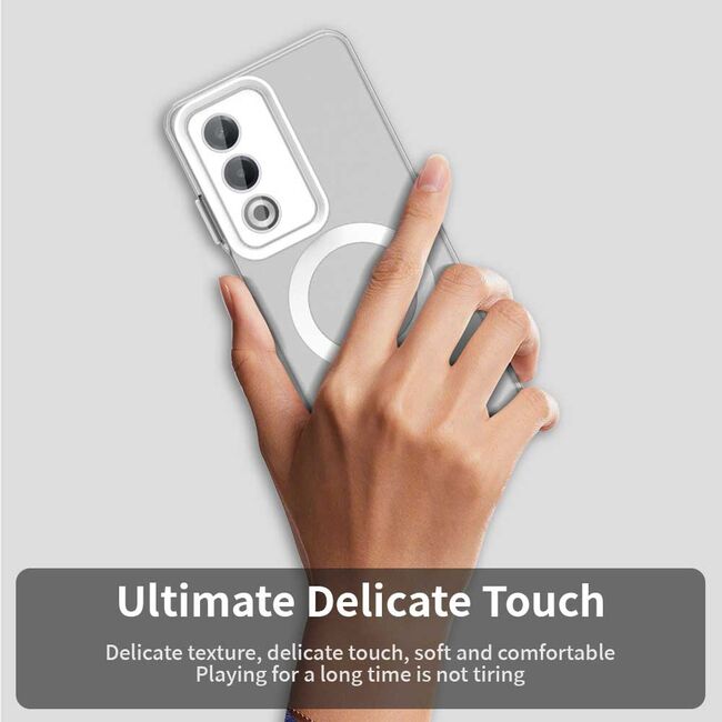 Husa premium pentru  Oppo A80 VivaShell Fusion compatibila MagSafe, Anti-Shock - Protectie Avansata Display & Camera - Design Slim și Elegant - Alb