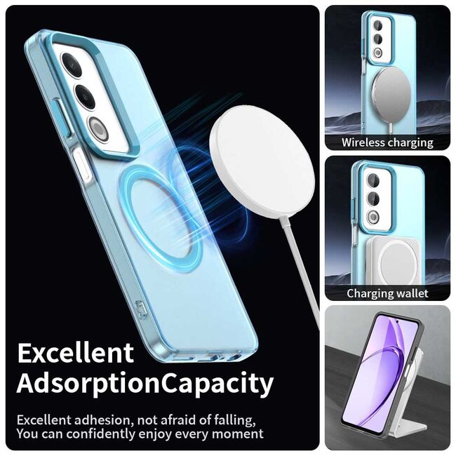 Husa premium pentru  Oppo A80 VivaShell Fusion compatibila MagSafe, Anti-Shock - Protectie Avansata Display & Camera - Design Slim și Elegant - Albastru