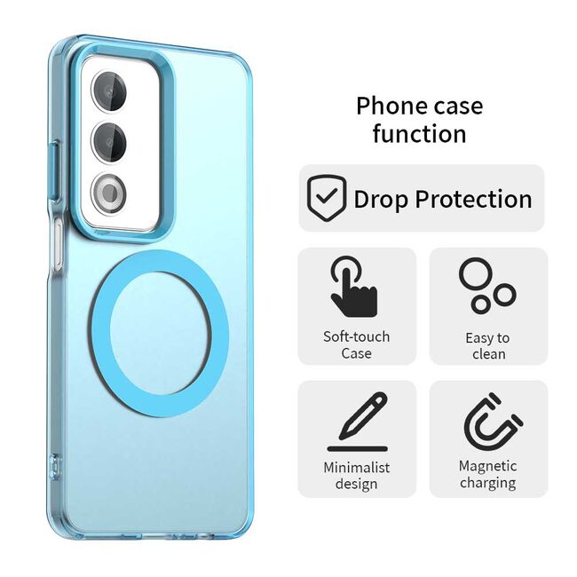 Husa premium pentru  Oppo A80 VivaShell Fusion compatibila MagSafe, Anti-Shock - Protectie Avansata Display & Camera - Design Slim și Elegant - Albastru