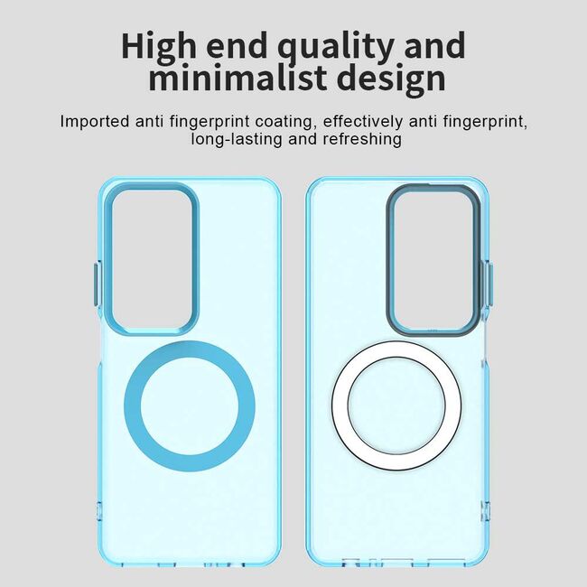 Husa premium pentru  Oppo A80 VivaShell Fusion compatibila MagSafe, Anti-Shock - Protectie Avansata Display & Camera - Design Slim și Elegant - Albastru