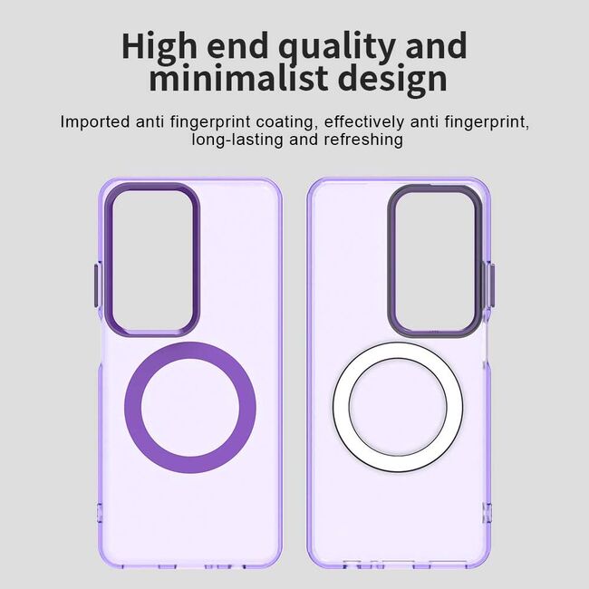 Husa premium pentru  Oppo A80 VivaShell Fusion compatibila MagSafe, Anti-Shock - Protectie Avansata Display & Camera - Design Slim și Elegant - Mov