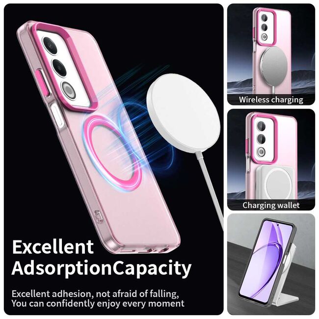 Husa premium pentru  Oppo A80 VivaShell Fusion compatibila MagSafe, Anti-Shock - Protectie Avansata Display & Camera - Design Slim și Elegant - Roz
