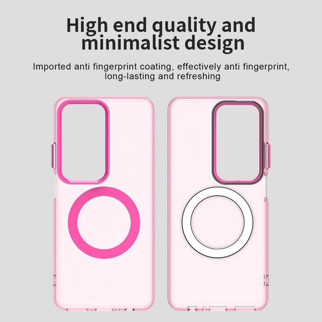 Husa premium pentru  Oppo A80 VivaShell Fusion compatibila MagSafe, Anti-Shock - Protectie Avansata Display & Camera - Design Slim și Elegant - Roz