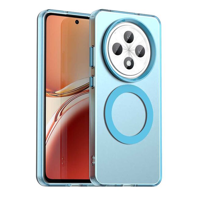 Husa premium pentru  Oppo Reno 12F, 12FS VivaShell Fusion compatibila MagSafe, Anti-Shock - Protectie Avansata Display & Camera - Design Slim și Elegant - Albastru