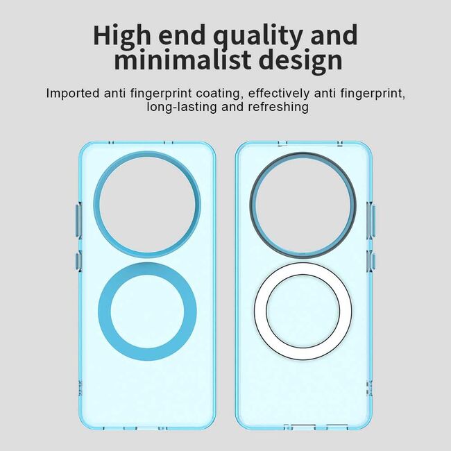 Husa premium pentru  Oppo Reno 12F, 12FS VivaShell Fusion compatibila MagSafe, Anti-Shock - Protectie Avansata Display & Camera - Design Slim și Elegant - Albastru