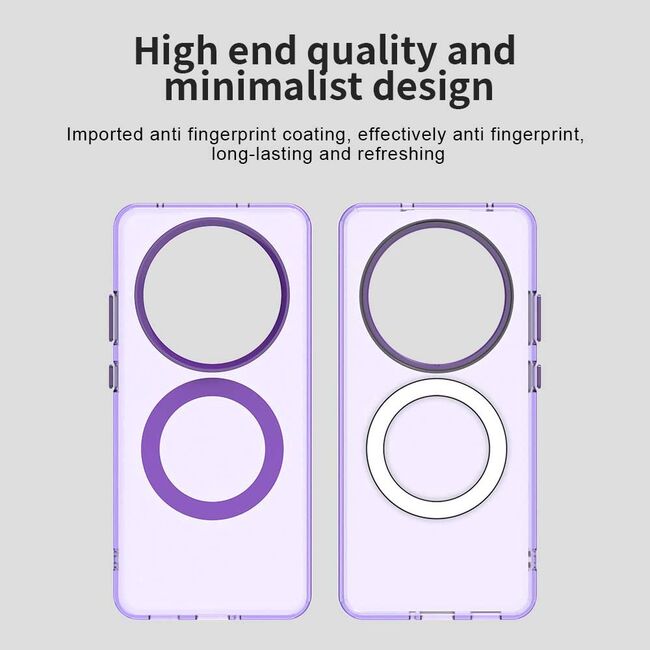 Husa premium pentru  Oppo Reno 12F, 12FS VivaShell Fusion compatibila MagSafe, Anti-Shock - Protectie Avansata Display & Camera - Design Slim și Elegant - Mov