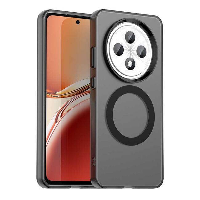 Husa premium pentru  Oppo Reno 12F, 12FS VivaShell Fusion compatibila MagSafe, Anti-Shock - Protectie Avansata Display & Camera - Design Slim și Elegant - Negru