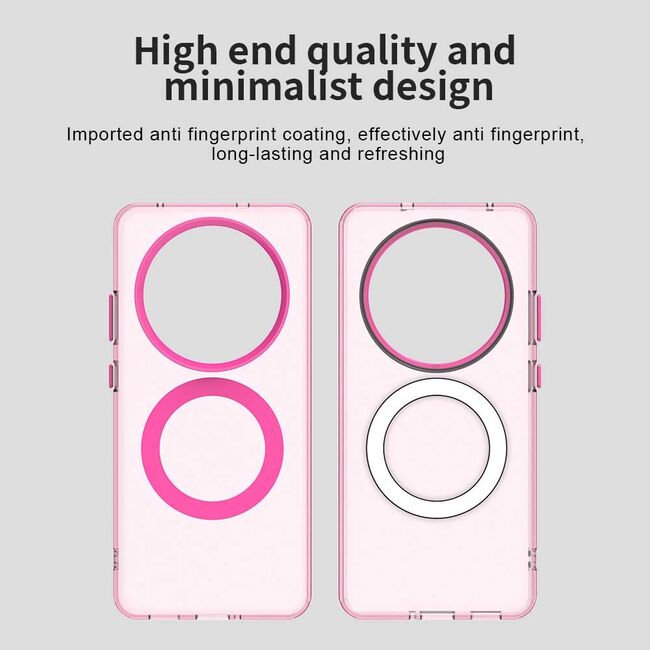Husa premium pentru  Oppo Reno 12F, 12FS VivaShell Fusion compatibila MagSafe, Anti-Shock - Protectie Avansata Display & Camera - Design Slim și Elegant - Roz