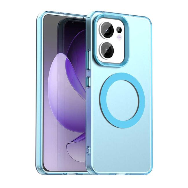 Husa premium pentru  Oppo Reno 13F, 13FS 4G, 5G VivaShell Fusion compatibila MagSafe, Anti-Shock - Protectie Avansata Display & Camera - Design Slim și Elegant - Albastru